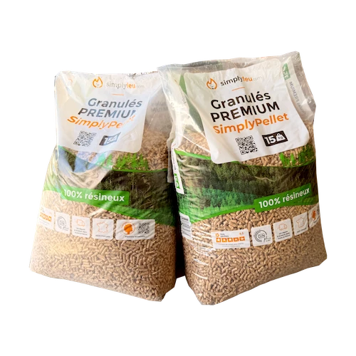 Sac de 15kg de granulés de bois SimplyPELLET Granulés de bois Premium SimplyPELLET - 65 sacs 975kg – Image 4