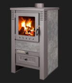 Poêle à bois NOVA gris 48 cm - 7,5 kw